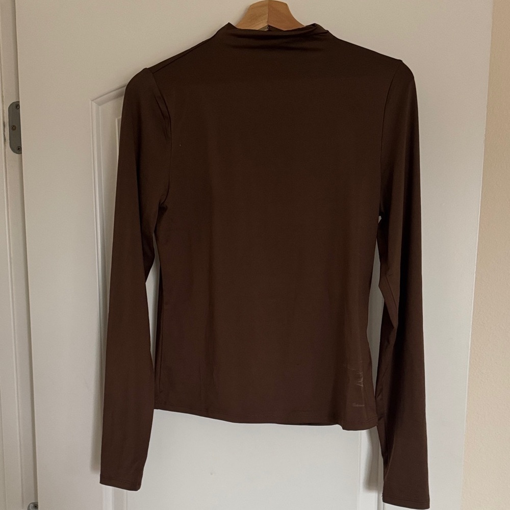 H&M Chocolate Brown Long Sleeve Top